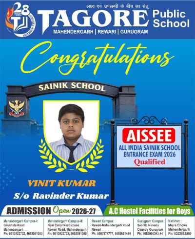 Sainik School Qualifier Harish Saini