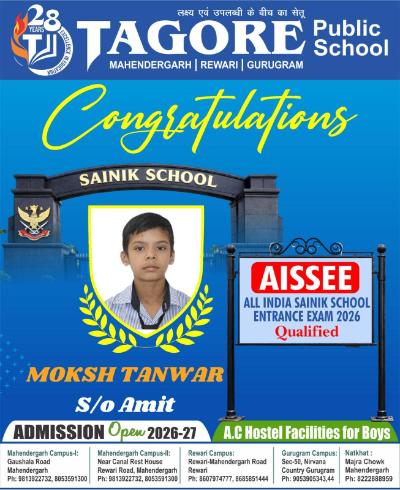 Sainik School Qualifier Harish Saini